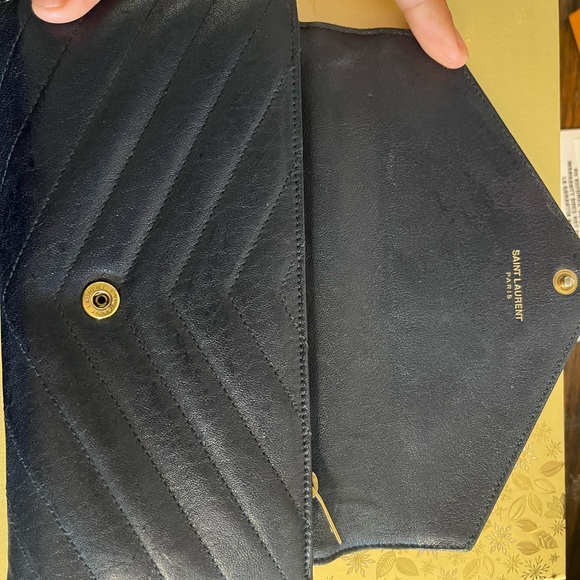 YSL ENVELOPE WALLET 
DEEP DARK BLUE - Picture 3 of 9